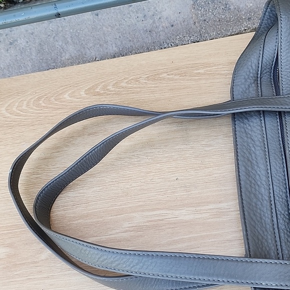 Tory Burch Gray Pebble Leather Tote Bag shoulder bag - Picture 15 of 15